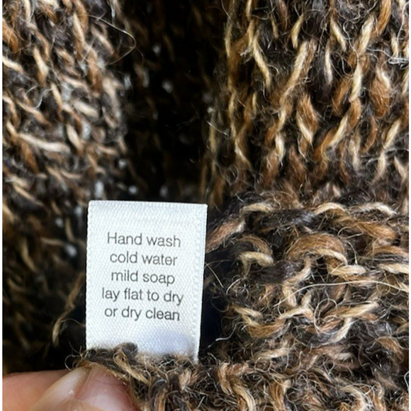 Peruvian Connection Asymmetrical Tunic Sweater 100% Alpaca Brown Size Large - Picture 10 of 10